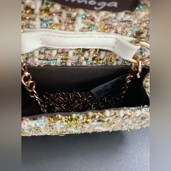 NEW Imoga Kids Tweed Chain Crossbody Bag - Picture 5 of 5